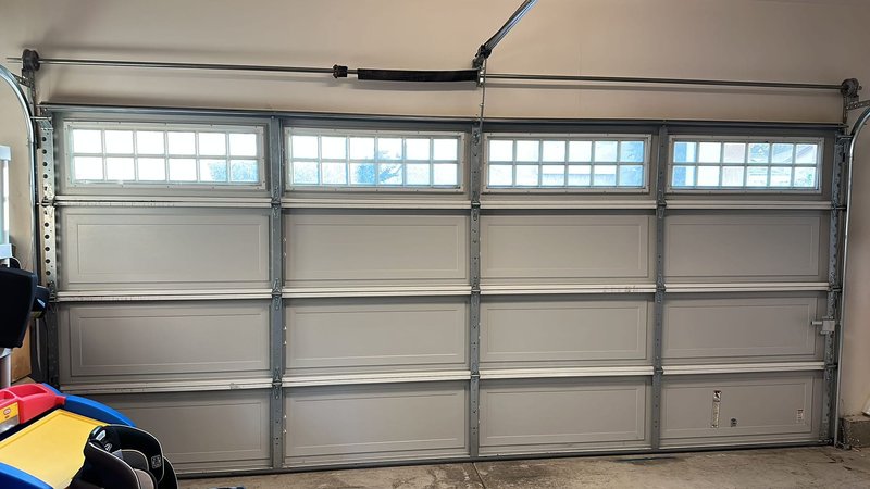 Gray Sectional Garage Door With Windows, 24/7 Garage Door and Gate Services LLC, Inland Empire CA
