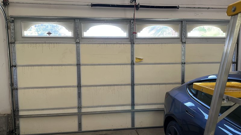 Almond Sectional Garage Door With Arched Windows, 24/7 Garage Door and Gate Services LLC, Inland Empire CA