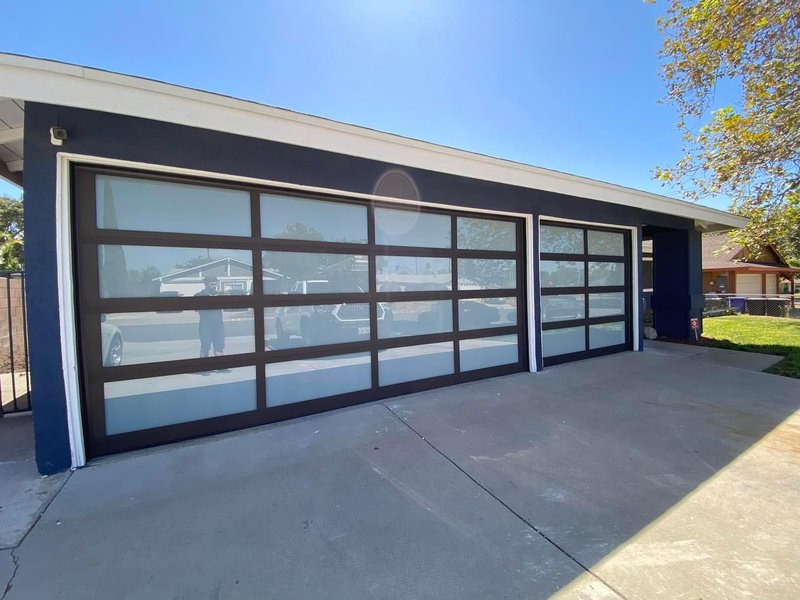 Modern Glass Garage Doors Installation, 24/7 Garage Door and Gate Services LLC, Inland Empire CA