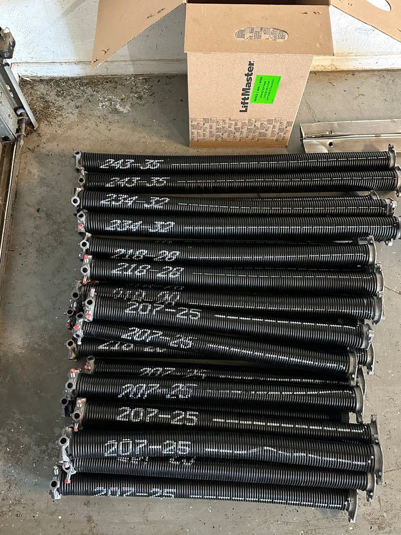 Torsion Spring Replacement Inventory, 24/7 Garage Door and Gate Services LLC, Inland Empire CA