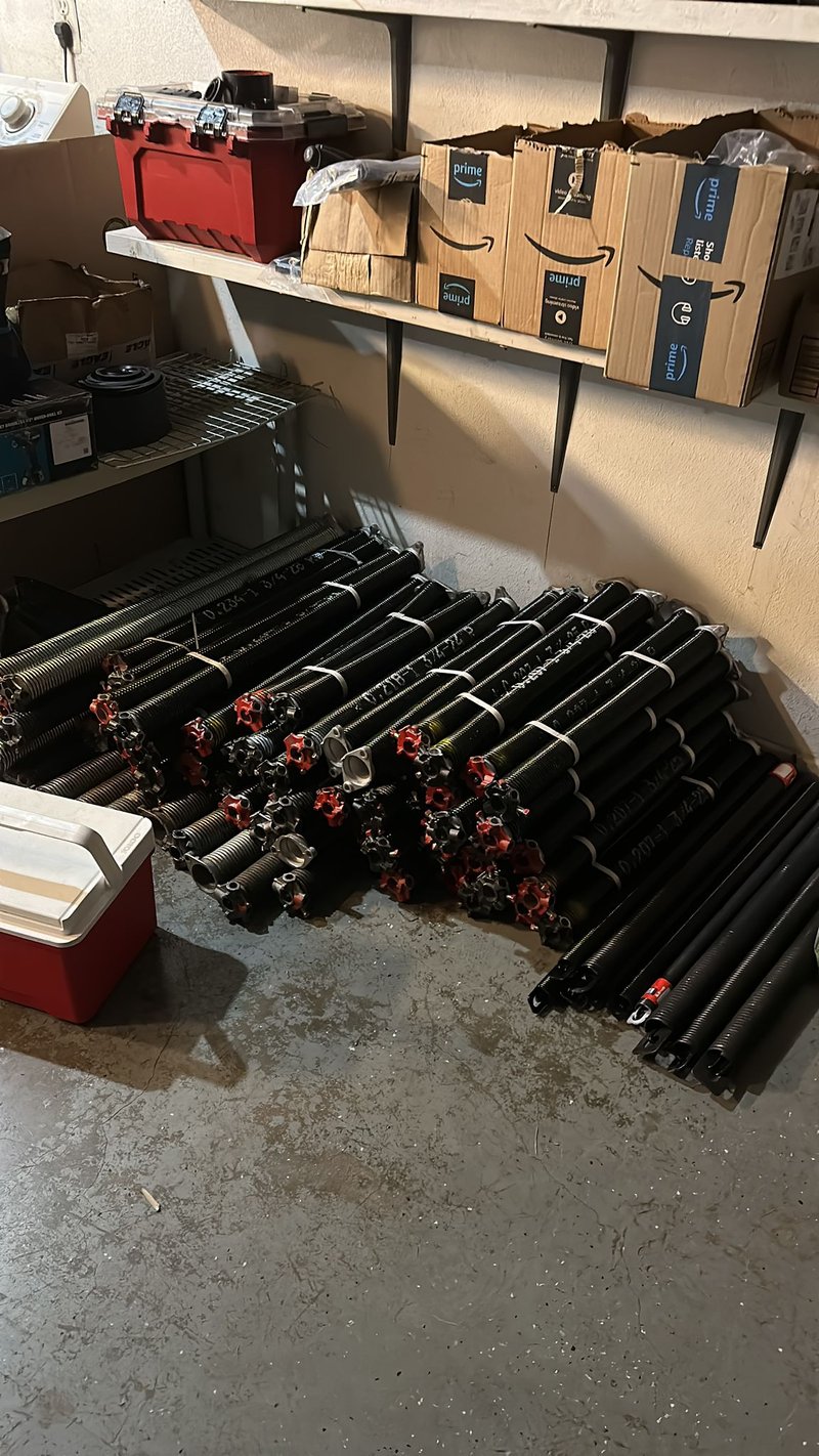 Torsion Spring Replacement Stock Inventory, 24/7 Garage Door and Gate Services LLC, Inland Empire CA