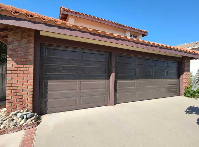Brown Long-Panel Sectional Garage Door, 24/7 Garage Door and Gate Services LLC, Inland Empire CA