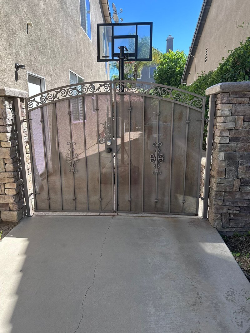 Ornamental Iron Driveway Swing Gate, 24/7 Garage Door and Gate Services LLC, Inland Empire CA