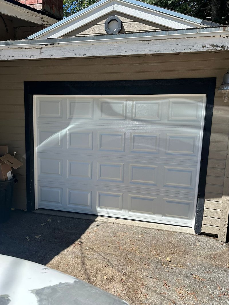 White Short-Panel Sectional Garage Door Installation, 24/7 Garage Door and Gate Services LLC, Inland Empire CA
