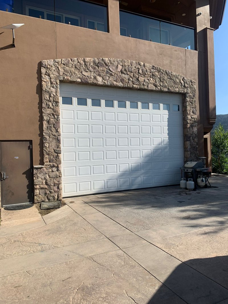 White Short-Panel Sectional Door Installation, 24/7 Garage Door and Gate Services LLC, Inland Empire CA