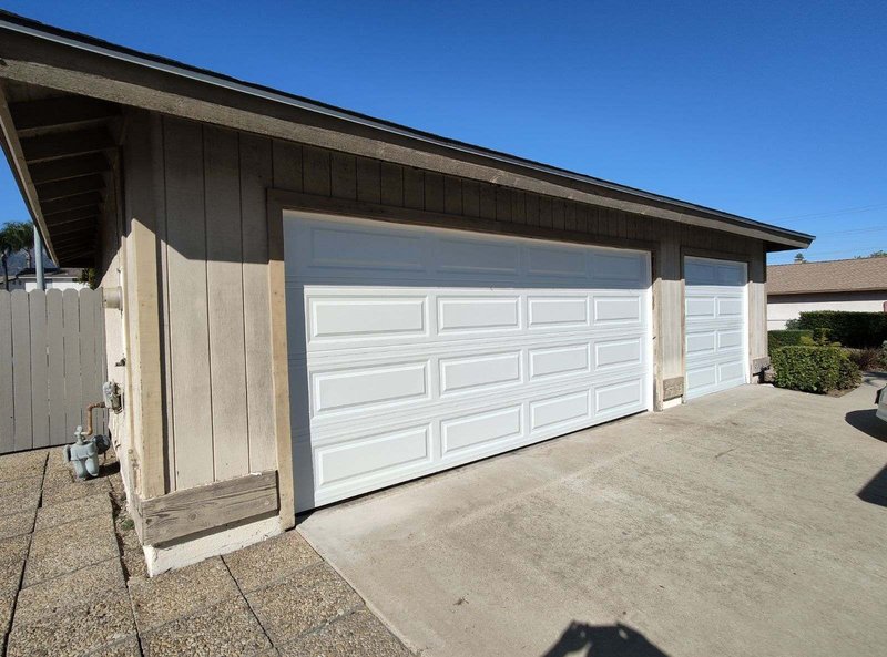 White Long-Panel Sectional Garage Door Installation, 24/7 Garage Door and Gate Services LLC, Inland Empire CA