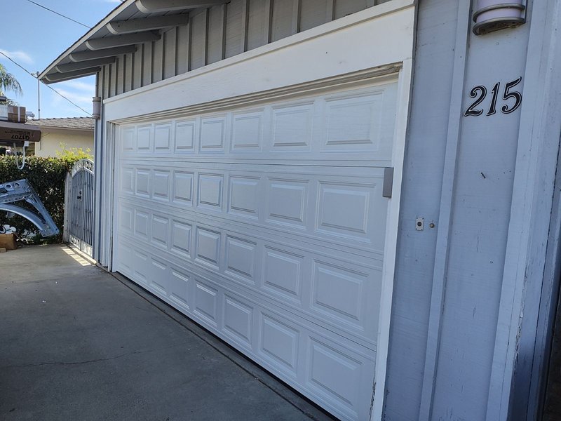 White Short-Panel Sectional Garage Door Installation, 24/7 Garage Door and Gate Services LLC, Inland Empire CA
