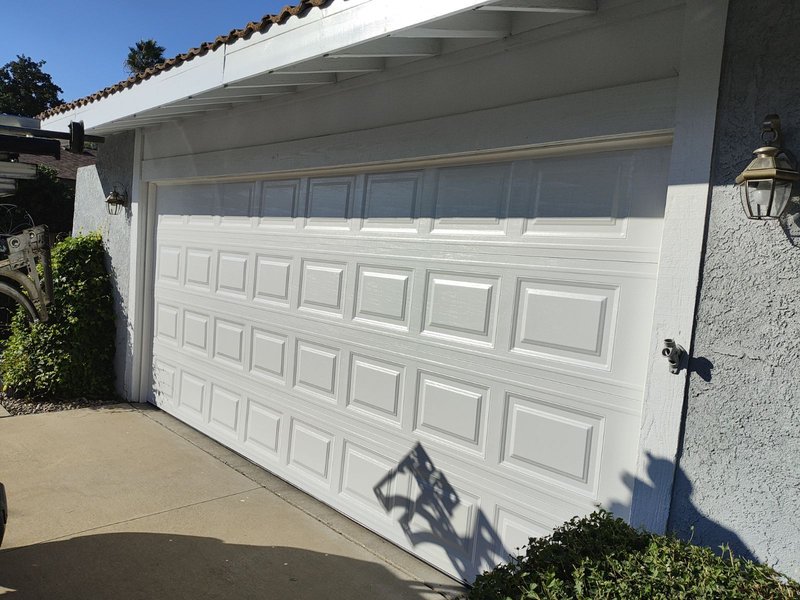 White Short-Panel Sectional Garage Door Installation, 24/7 Garage Door and Gate Services LLC, Inland Empire CA