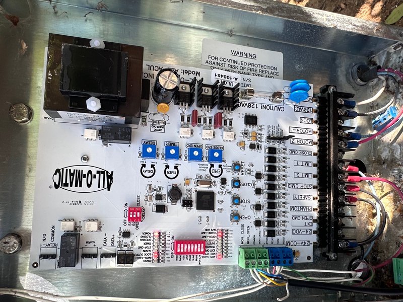 All-O-Matic Gate Operator Control Board Replacement, 24/7 Garage Door and Gate Services LLC, Inland Empire CA