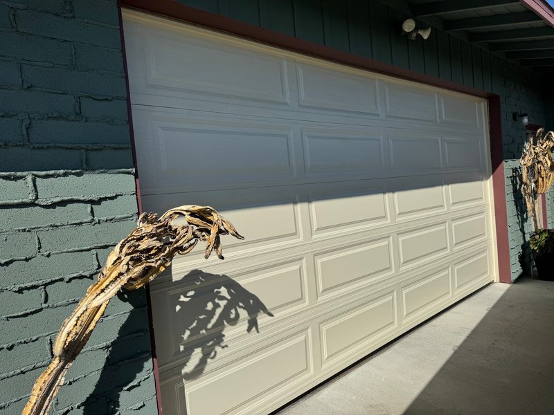 Beige Raised-Panel Sectional Garage Door, 24/7 Garage Door and Gate Services LLC, Inland Empire CA