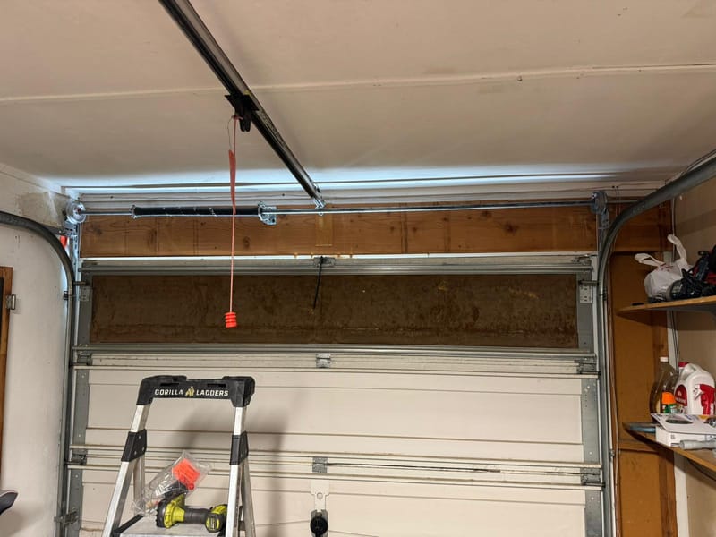 A garage door opener being programmed in Redlands, California