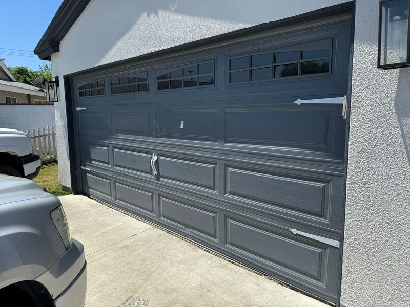 Gray Carriage-Style Sectional Garage Door, 24/7 Garage Door and Gate Services LLC, Inland Empire CA