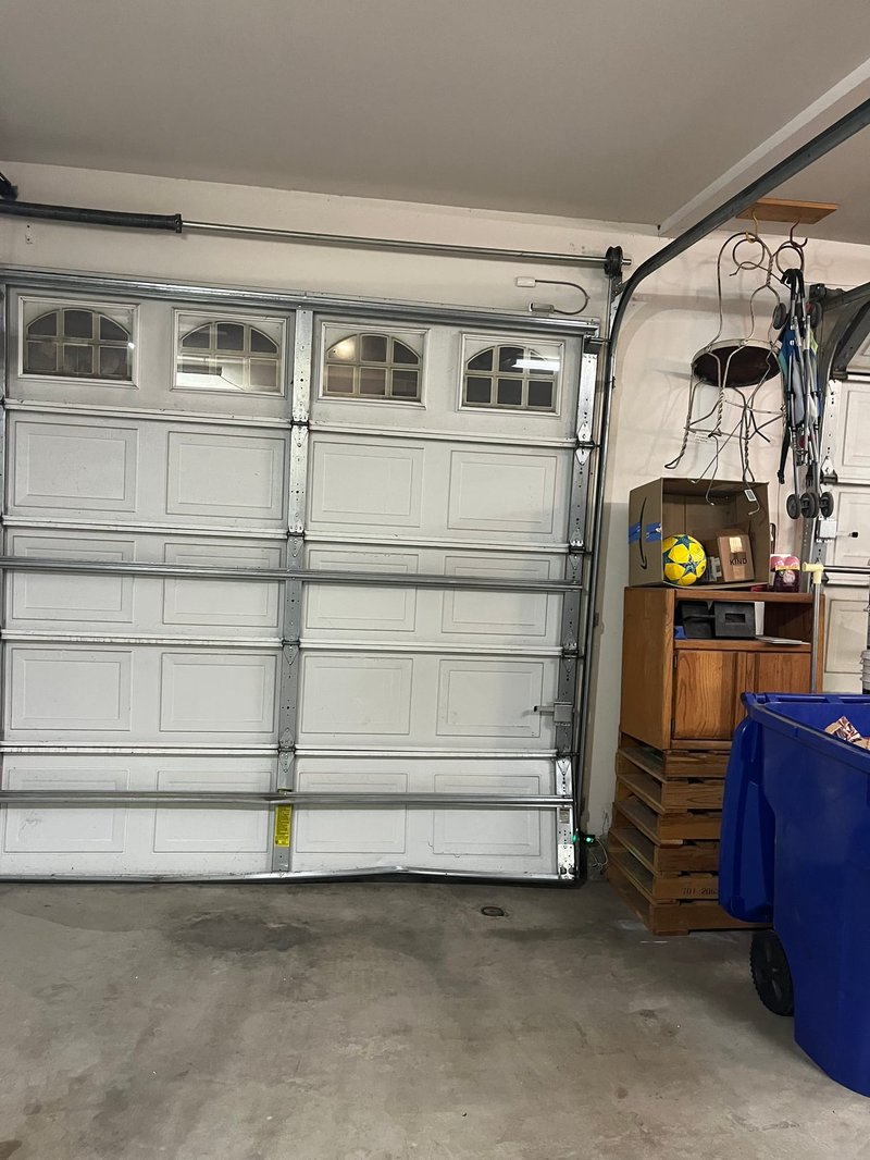 White Sectional Garage Door With Decorative Windows, 24/7 Garage Door and Gate Services LLC, Inland Empire CA